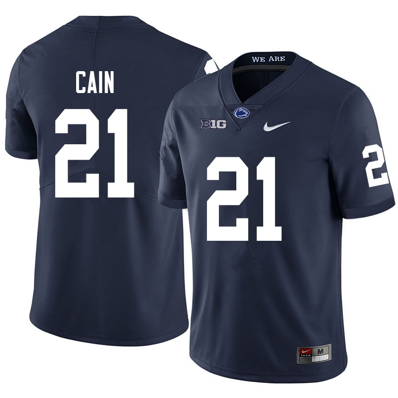 Men #21 Noah Cain Penn State Nittany Lions College Football Jerseys Sale-Navy - Click Image to Close